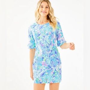 Lily Pulitzer Fiesta Summer Dress 10 Coastal Blue Lion Around